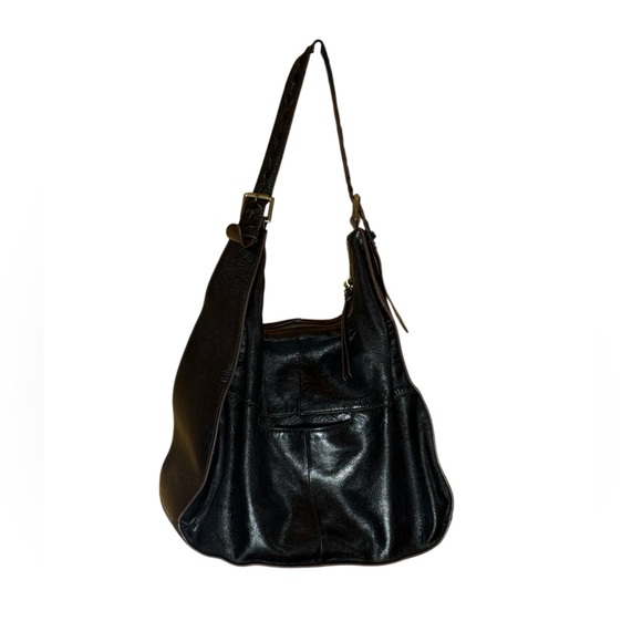 Hobo Marley Black Leather Shoulder Bag Adjustable Strap - Picture 3 of 16